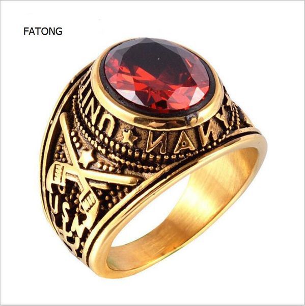 american and european personalities navy men's titanium steel zircon ring t0672, Golden;silver
american and european personalities navy men's titanium steel zircon ring t0672, Golden;silver