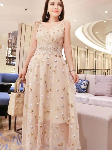 grenadine dress summer clothing bare shoulder v collar sleeveless frenulum sundress embroidery dress, Black;gray
grenadine dress summer clothing bare shoulder v collar sleeveless frenulum sundress embroidery dress, Black;gray