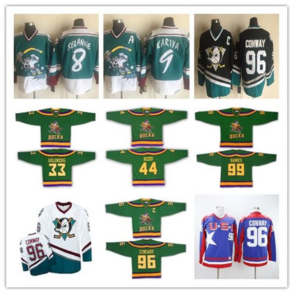 vintage anaheim 96 charlie conway mighty ducks movie hockey running jerseys blank green white 1993-94 away trikot shirts mix order, Black;red
vintage anaheim 96 charlie conway mighty ducks movie hockey running jerseys blank green white 1993-94 away trikot shirts mix order, Black;red