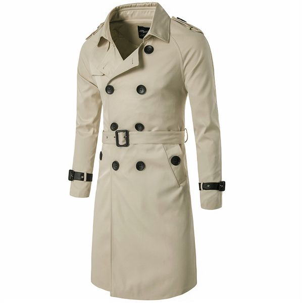 new arrival autumn men's slim solid color long trench turn-dowan collar double breasted coat casual outerwear dropshipping, Tan;black
new arrival autumn men's slim solid color long trench turn-dowan collar double breasted coat casual outerwear dropshipping, Tan;black