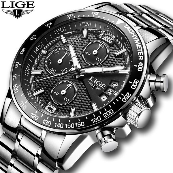 2018watch men lige mens watches full steel business quartz casual waterproof sport wristwatch relogio masculino, Slivery;brown
2018watch men lige mens watches full steel business quartz casual waterproof sport wristwatch relogio masculino, Slivery;brown