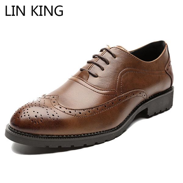 lin king plus size men pointed toe dress shoes lace up carving brogue shoes low causal wedding party formal for male, Black
lin king plus size men pointed toe dress shoes lace up carving brogue shoes low causal wedding party formal for male, Black