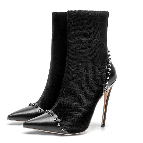 women fashion thin heel shoes fashion luxury designer women shoes superstars rivet boots half boots women dress shoes, Black
women fashion thin heel shoes fashion luxury designer women shoes superstars rivet boots half boots women dress shoes, Black