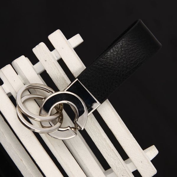 high-grade leather strap car keyring with 2 loops key chain ring black keychain gift car interior decoration, Silver
high-grade leather strap car keyring with 2 loops key chain ring black keychain gift car interior decoration, Silver