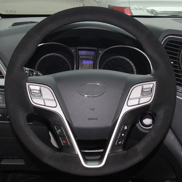 black suede hand-stitched car steering wheel cover for hyundai santa fe 2013-2015 hyundai ix45
black suede hand-stitched car steering wheel cover for hyundai santa fe 2013-2015 hyundai ix45