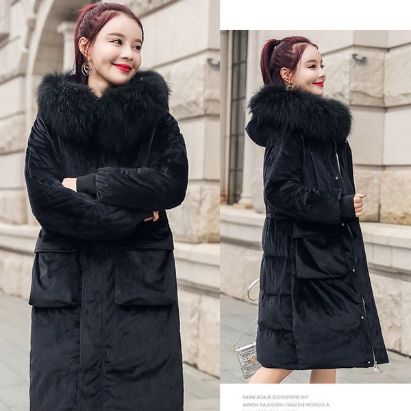 winter 2018 new women's down jacket thickened bread jacket long style cotton-padded down filled garment 90168, Black
winter 2018 new women's down jacket thickened bread jacket long style cotton-padded down filled garment 90168, Black