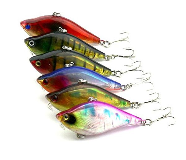 lenpaby 6 pcs sinking vib lures lipless crankbait fishing lure hard baits 6cm/2.36"/13.1g
lenpaby 6 pcs sinking vib lures lipless crankbait fishing lure hard baits 6cm/2.36"/13.1g
