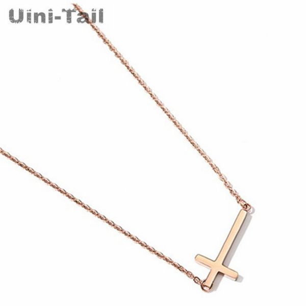 uini-tail new 925 sterling silver simple fashion rose gold cross necklace korea tide flow silver jewelry gn977
uini-tail new 925 sterling silver simple fashion rose gold cross necklace korea tide flow silver jewelry gn977