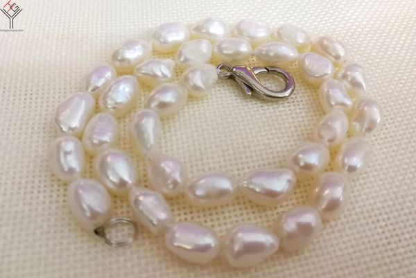 10x11mm white baroque pearl handmade necklace 17'' 43cm women jewelry necklace natural freshwater pearl, Golden;silver
10x11mm white baroque pearl handmade necklace 17'' 43cm women jewelry necklace natural freshwater pearl, Golden;silver