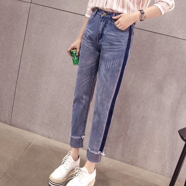 spring and summer high waist boyfriend jeans for women whisker roll-up tassel women vintage skinny jeans denim femme wholesale, Blue
spring and summer high waist boyfriend jeans for women whisker roll-up tassel women vintage skinny jeans denim femme wholesale, Blue