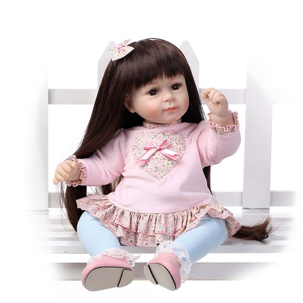 brown long straight hair girl dolls 21'' silicone reborn baby dolls full handmade newborn baby doll baby toys soft girls gift
brown long straight hair girl dolls 21'' silicone reborn baby dolls full handmade newborn baby doll baby toys soft girls gift
