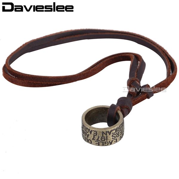 whole salemens womens brass color carved circle pendant brown man made leather choker necklace adjustable wholesale gift jewelry lun64, Silver
whole salemens womens brass color carved circle pendant brown man made leather choker necklace adjustable wholesale gift jewelry lun64, Silver