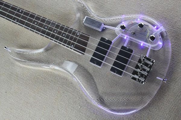 factory custom 4 string electric bass guitar transparent acrylic body with led 3 color light,in real p show 1027
factory custom 4 string electric bass guitar transparent acrylic body with led 3 color light,in real p show 1027