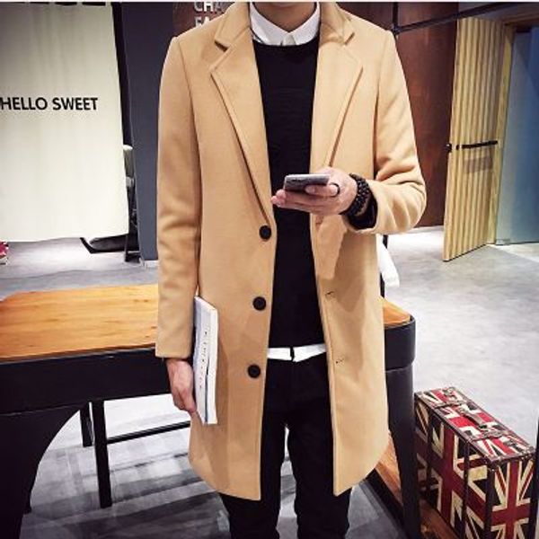 korean style trench coat men slim fit men's woolen long overcoat winter coat men navy tablecloth gentlemen trench asian, Black
korean style trench coat men slim fit men's woolen long overcoat winter coat men navy tablecloth gentlemen trench asian, Black