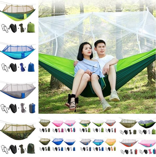 12 colors 260*140cm portable hammock with mosquito net hammock hanging bed folded into the pouch for travel t2i301
12 colors 260*140cm portable hammock with mosquito net hammock hanging bed folded into the pouch for travel t2i301