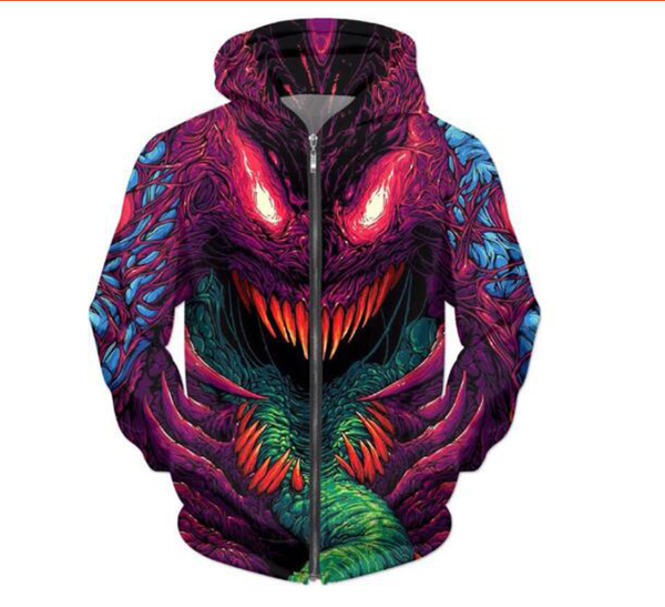 Новая мода молния балахон гипер зверь 3D печати Zip - Up толстовки психоделический то
Новая мода молния балахон гипер зверь 3D печати Zip - Up толстовки психоделический то