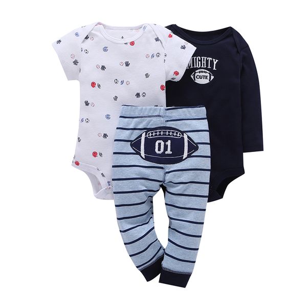 baby boy clothing set 3 piece cotton long sleeves/short sleeves romper letter+stripe american football pant for newbron 0-24m, White
baby boy clothing set 3 piece cotton long sleeves/short sleeves romper letter+stripe american football pant for newbron 0-24m, White