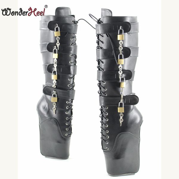 Wonderheel сексуальная балетная обувь ультра высокий каблук 7 " клинья пятки колено высокие сапоги сексуальный фетиш матовый черный заблокирован навесные замки балетные сапоги
Wonderheel сексуальная балетная обувь ультра высокий каблук 7 " клинья пятки колено высокие сапоги сексуальный фетиш матовый черный заблокирован навесные замки балетные сапоги