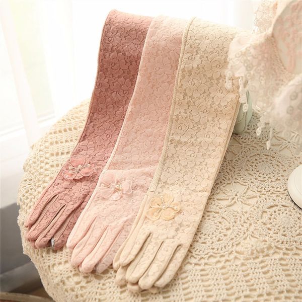 2018 new women sunscreen gloves sweet lace summer glove elelady anti-uv breathable five finger fashion driving gloves t236, Blue;gray
2018 new women sunscreen gloves sweet lace summer glove elelady anti-uv breathable five finger fashion driving gloves t236, Blue;gray
