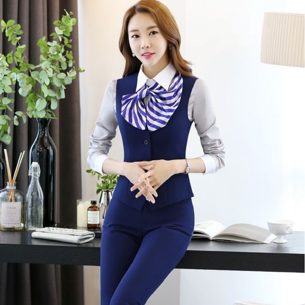 plus size 4xl formal uniform design professional business suits with vest + pants female pantsuits trousers sets novelty blue, White;black
plus size 4xl formal uniform design professional business suits with vest + pants female pantsuits trousers sets novelty blue, White;black