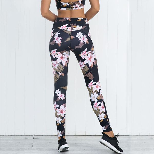 women floral printing yoga tights fitness sport pants high elastic mesh patchwork running leggings quick dry gym clothes, White;red
women floral printing yoga tights fitness sport pants high elastic mesh patchwork running leggings quick dry gym clothes, White;red