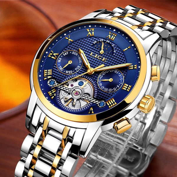 mens watches brand lige luxury automatic mechanical watch men full steel business waterproof sport watches relogio masculino, Slivery;brown
mens watches brand lige luxury automatic mechanical watch men full steel business waterproof sport watches relogio masculino, Slivery;brown