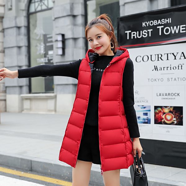 2018 autumn and winter new two-sided cotton vest women's long section fashion large size vest hooded jacket vest, Black;white
2018 autumn and winter new two-sided cotton vest women's long section fashion large size vest hooded jacket vest, Black;white