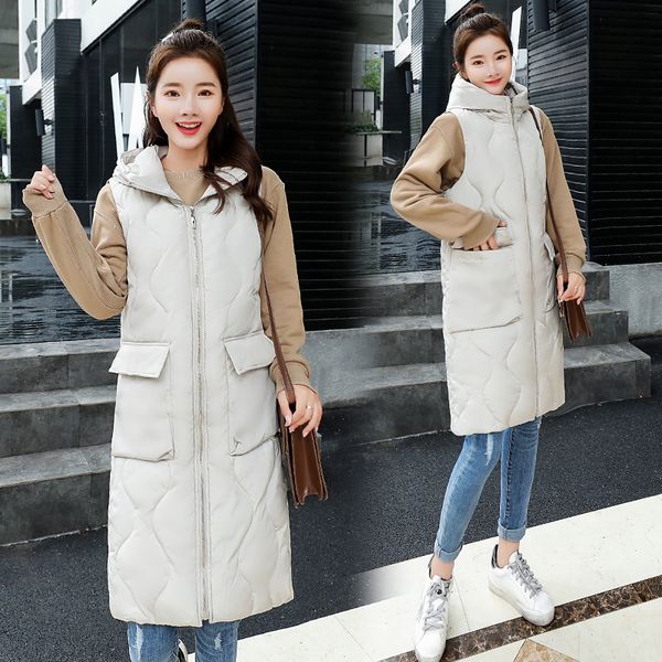 winter women's warm down cotton vest female korean version hooded sleveless slim fit down jacket, Black;white
winter women's warm down cotton vest female korean version hooded sleveless slim fit down jacket, Black;white