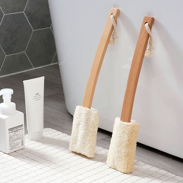 loofah beech bath brush long handle bath brush bend back rub back shower 
loofah beech bath brush long handle bath brush bend back rub back shower