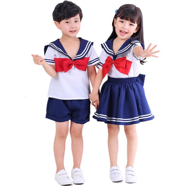 kids blue cute short sleeves boys girls school uniform sailor suit halloween cosplay costume colthes, White
kids blue cute short sleeves boys girls school uniform sailor suit halloween cosplay costume colthes, White
