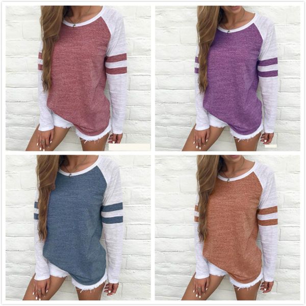 10 colors women striped splicing baseball tshirt o neck long and short sleeve tee t shirt plus size 5xl good price, Blue;gray
10 colors women striped splicing baseball tshirt o neck long and short sleeve tee t shirt plus size 5xl good price, Blue;gray