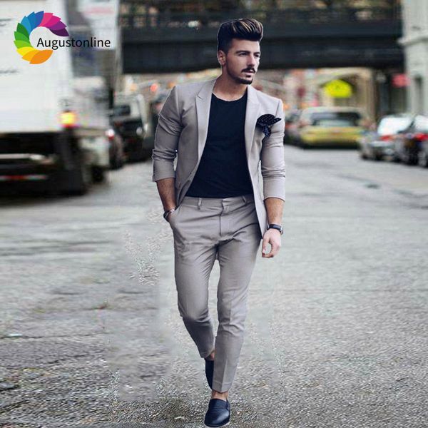 latest designs grey men suit wedding men blazer masculino custom made jacket pants 2piece peaked lapel slim fit groom tuxedo, White;black
latest designs grey men suit wedding men blazer masculino custom made jacket pants 2piece peaked lapel slim fit groom tuxedo, White;black