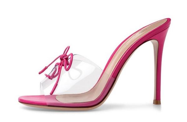 pvc high heel sandals peep toe lace up front slip on transparent mules dress heels 2018 summer women stiletto heel shoes, Black
pvc high heel sandals peep toe lace up front slip on transparent mules dress heels 2018 summer women stiletto heel shoes, Black