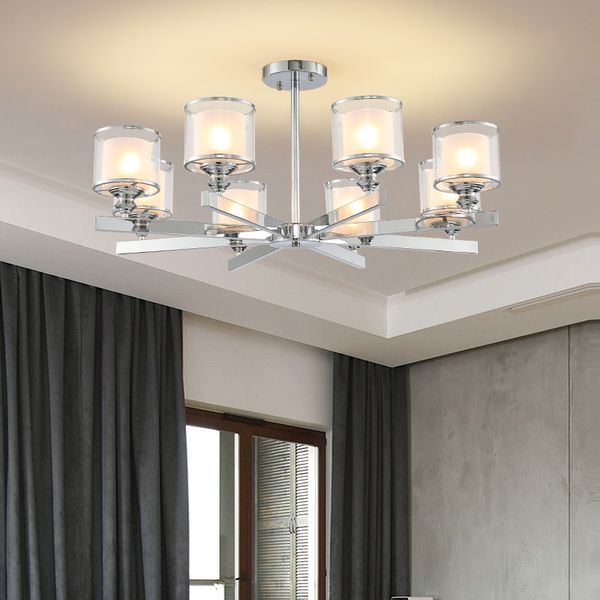 modern led chrome color metal crystal chandeliers lighting pendant with double glass shades fixture lamp for living room
modern led chrome color metal crystal chandeliers lighting pendant with double glass shades fixture lamp for living room