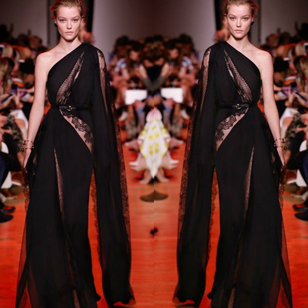 elie saab black prom dresses illusion lace one shoulder appliques evening gowns with lone wrap designer party dresses
elie saab black prom dresses illusion lace one shoulder appliques evening gowns with lone wrap designer party dresses