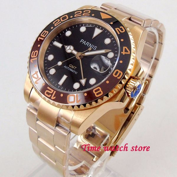 40mm all golden men's watch black dial sapphire glass ceramic bezel gmt automatic movement men's watch men 1204, Slivery;brown
40mm all golden men's watch black dial sapphire glass ceramic bezel gmt automatic movement men's watch men 1204, Slivery;brown
