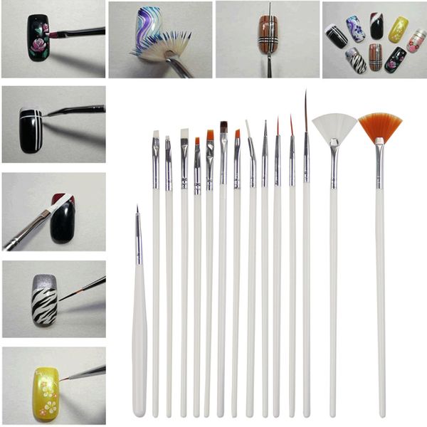 lke 15pcs nail art decoration brushes dotting tools white decorations gel painting pen nail brush equipment drawing tool, Silver
lke 15pcs nail art decoration brushes dotting tools white decorations gel painting pen nail brush equipment drawing tool, Silver