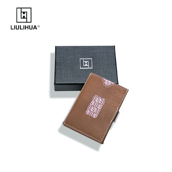 llh slim card holder for cards and money cowhide leather card holder pocket purse, Black
llh slim card holder for cards and money cowhide leather card holder pocket purse, Black