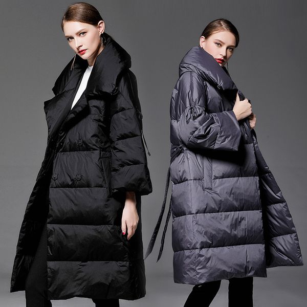 2018 winter new long down jacket women europe and the united states big women's loose large lapel thick warm down jacket, Black
2018 winter new long down jacket women europe and the united states big women's loose large lapel thick warm down jacket, Black
