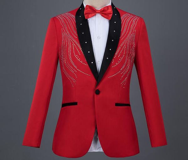 2xl 2018 spring men's new fashion suit sequin stage host singer costume, White;black
2xl 2018 spring men's new fashion suit sequin stage host singer costume, White;black