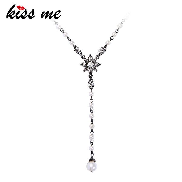 kiss me women imitation pearl necklace elegant fashion acrylic beads chain pendant necklace luxury jewelry, Silver
kiss me women imitation pearl necklace elegant fashion acrylic beads chain pendant necklace luxury jewelry, Silver
