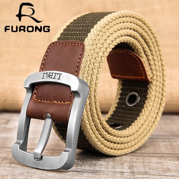 furong men's belt canvas striped army green belts outdoor waistband hunting accessories with buckle r051, Black;brown
furong men's belt canvas striped army green belts outdoor waistband hunting accessories with buckle r051, Black;brown
