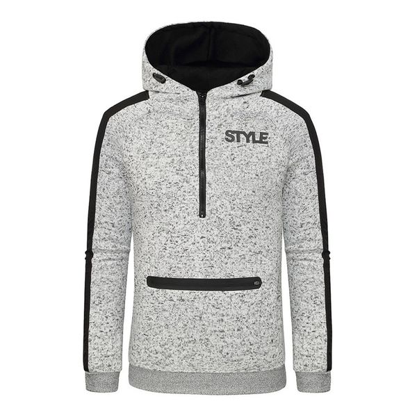 2018 spring autumn drawstring pocket hooded sweatshirt long sleeve zip slim coat men's hoodies tracksuit male leisure clothing, Black
2018 spring autumn drawstring pocket hooded sweatshirt long sleeve zip slim coat men's hoodies tracksuit male leisure clothing, Black