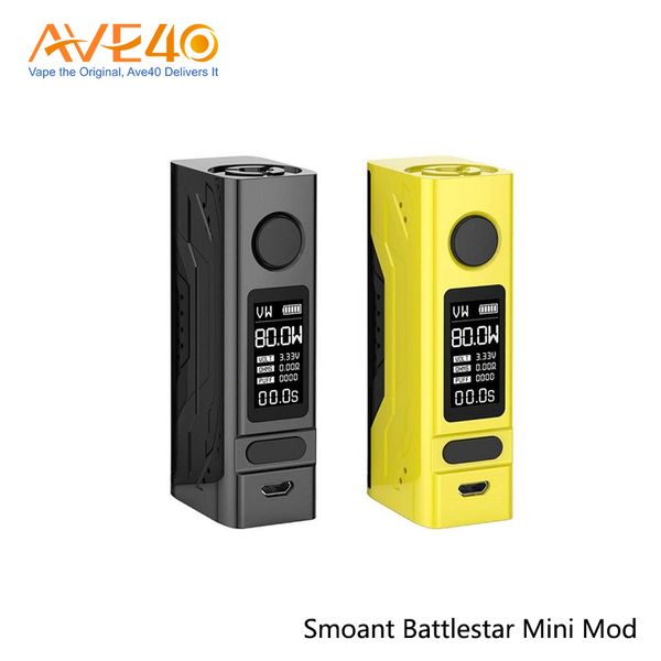 Smoant Battlestar Mini 80W Box Mod VW TC Single 18650 Mod С 0.96inch OLED дисплей 100% оригинал
Smoant Battlestar Mini 80W Box Mod VW TC Single 18650 Mod С 0.96inch OLED дисплей 100% оригинал