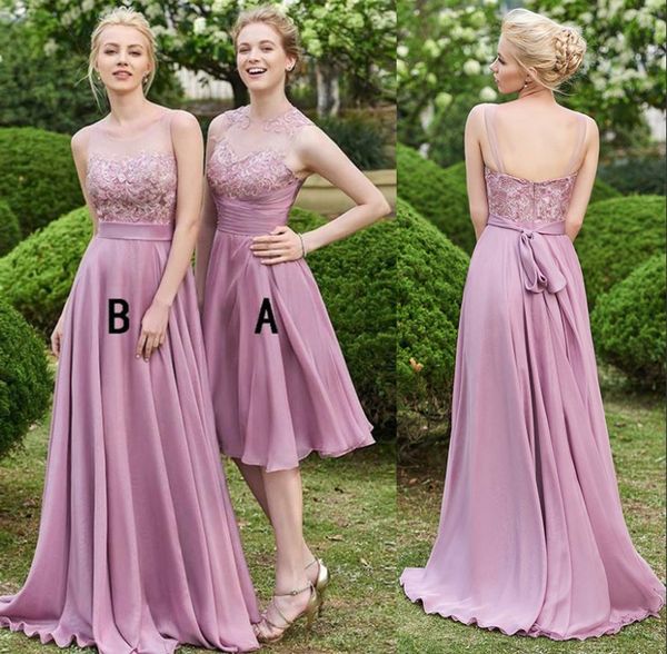 2019 new a-line chiffon short long bridesmaid dresses sleeveless keyhole backless lace wedding maid of honor gowns bm0160, White;pink
2019 new a-line chiffon short long bridesmaid dresses sleeveless keyhole backless lace wedding maid of honor gowns bm0160, White;pink