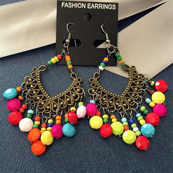 retro tassel bohemia earrings for women big drop earrings fashion jewelry beads trendy long dangle earrings, Golden
retro tassel bohemia earrings for women big drop earrings fashion jewelry beads trendy long dangle earrings, Golden