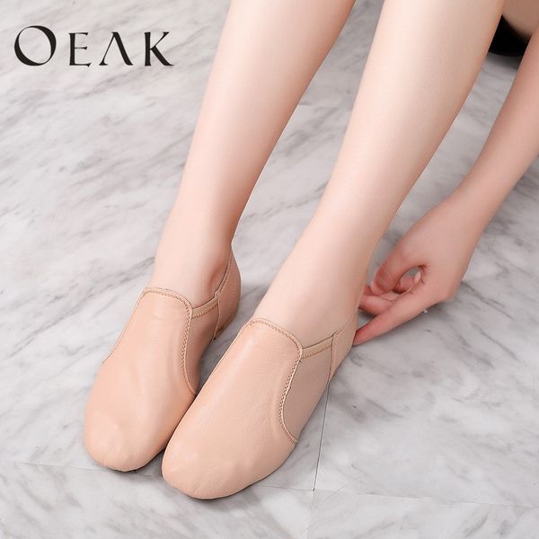 oeak women leather twin gores stretch jazz dance shoes slip-on excercise shoe women training shoes soft nude sneakers all size, Black
oeak women leather twin gores stretch jazz dance shoes slip-on excercise shoe women training shoes soft nude sneakers all size, Black