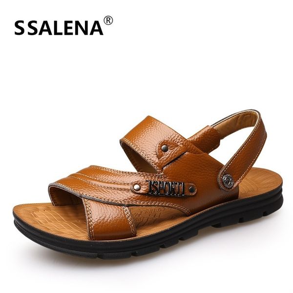 summer beach sandals men slip on soft leather classic shoes men soft sole open toe comfortable shoes aa40161, Black
summer beach sandals men slip on soft leather classic shoes men soft sole open toe comfortable shoes aa40161, Black