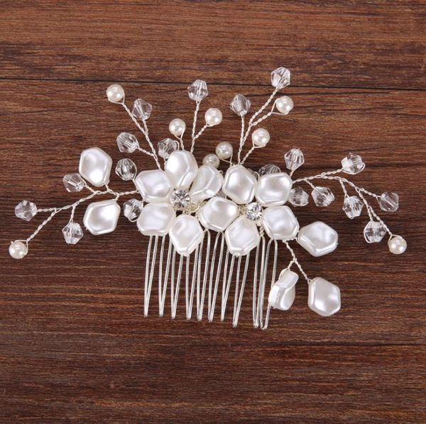 new pearl flower hair comb headwear high end copper wire pearls, comb hair accessories, bridal ornaments, Silver
new pearl flower hair comb headwear high end copper wire pearls, comb hair accessories, bridal ornaments, Silver