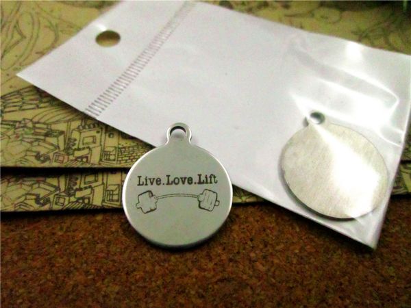 40pcs--"live love lift barbell"stainless steel charms more style for choosing diy charms pendants for necklace, Bronze;silver
40pcs--"live love lift barbell"stainless steel charms more style for choosing diy charms pendants for necklace, Bronze;silver